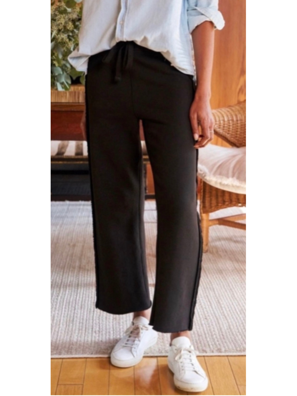 Frank & Eileen Bella Wide Leg Catherine Sweatpants in Black S